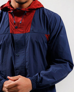 Chaqueta cortavientos impermeable con logotipo para hombre con cierre de cremallera larga cortavientos con poliéster senderismo chaqueta deportiva al aire libre para hombre - Product Image 1