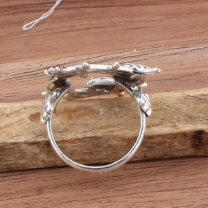 Anillo de Plata de Ley 925 Vintage con Engaste de Bisel, Diseño de Pájaro, Hecho a Mano, Estilo Antiguo, Joyería de Fiesta para Mujer - Product Image 2