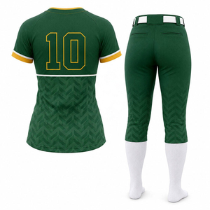 Maillot de baseball et de softball brodé avec logo pour femme adulte, en polyester respirant de qualité supérieure, personnalisable avec numéro et nom d'équipe, vente en gros OEM - Product Image 3