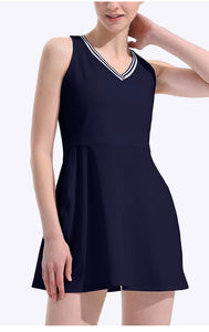 Jupe de tennis à séchage rapide et très extensible pour femme, vêtements de sport, tenue de compression pour le tennis, robe de tennis une pièce tendance, vêtements de yoga haut de gamme - Product Image 2