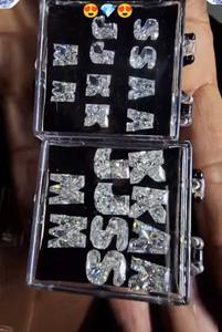 Diamantes de laboratorio pulidos brillantes con forma de alfabeto, de 0.15 ct a 5 ct, y todos los alfabetos disponibles bajo pedido personalizado. - Product Image 3