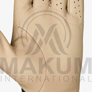 Gants de golf personnalisés avec logo couleur, en cuir véritable respirant, antidérapants, fermeture auto-agrippante, pour main gauche/droite, accessoires de golf unisexes - Product Image 4