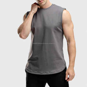 Wholesale Custom Logo Cotton Sleeveless Tank Top for Men <b>Running</b> <b>Singlet</b> Muscle Athletic Fitness Workout Shirts Gym Wear - Product Image 1