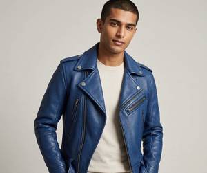 Blouson de moto en cuir véritable pour homme, écologique, respirant, coupe droite, coupe-vent, avec positionnement de logo OEM personnalisé, léger - Product Image 3