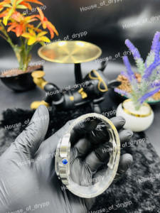 Reloj Automático Cuadrado de Acero Inoxidable con Moissanita, Esfera Azul, Números Romanos, Visualización de Fecha, Lujoso, Estilo Hip Hop, Brillante y a la Moda - Product Image 2