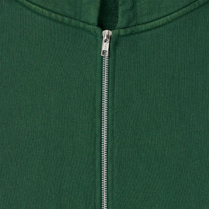 Sudadera con capucha verde de cremallera completa, gruesa y pesada, con bolsillos - Product Image 4