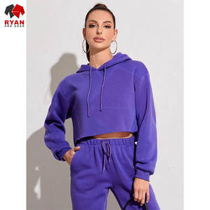 Sudaderas Casuales para Mujer, Sudadera Corta Transpirable y Elegante, Color Personalizado, Tallas Grandes, Servicios OEM y ODM - Product Image 1