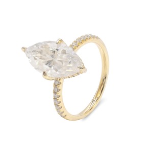 Bague en moissanite pour femme, bijou tendance, cadeau d'anniversaire, disponible au prix export - Product Image 3