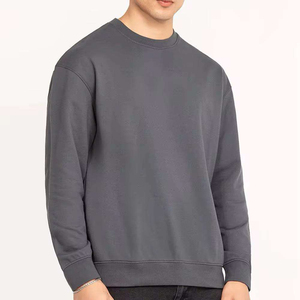Men's Yellow Crewneck Sweatshirt Regular Sleeve Knitted <b>Pullover</b> Solid Color Winter Wear 100% Cotton Breathable 300g Anti-shrink - Product Image 3