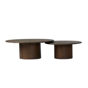 Noverra Solid Teak Wood Round <b>Nesting</b> Coffee <b>Table</b> Modern Wooden Center <b>Table</b> Living Room Hotel Cafe Furniture Indonesia collect - Product Image 1