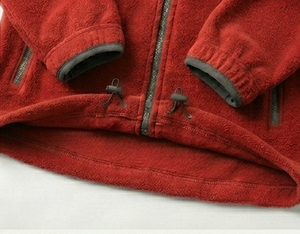 Chaqueta de Forro Polar Roja para Hombre, Cierre Completo, Cuello Alto, Informal, Transpirable, de Poliéster Tejido, para Otoño, Corte Regular - Product Image 4