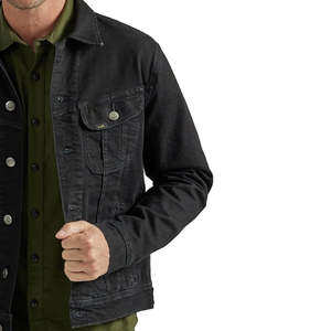 Chaquetas de Mezclilla para Hombre, Nuevas, Última Moda, al por Mayor, con Logotipo Personalizado, Chaquetas de Mezclilla Azules Lisas con Detalles Desgastados, Chaqueta de Mezclilla para Hombre con Impresión de Logotipo Personalizado - Product Image 5