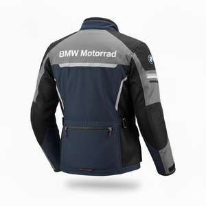 Chaqueta Textil Impermeable de 3 Capas con Protección CE para Hombre Bm GTX, Blanca/Azul, para Motociclismo GS Rallye Touring/Offroad - Product Image 2