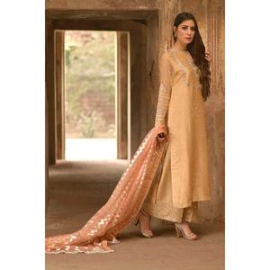 2023 Collection de tissus de mariage de créateur pakistanais Salwar Kameez costume en soie Viscose coton rayonne lin pour les fêtes de l'Aïd - Product Image 4