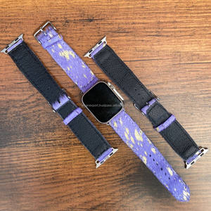 Nouveau bracelet de montre en cuir de vachette véritable occidental mignon impression de vache avec des cheveux sur des bandes métalliques bracelets de montre personnalisés cadeaux Boho pour elle - Product Image 4