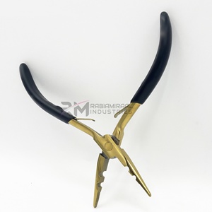 Pinza para extensiones de cabello RMI Shin Gold Plasma Tip y Black Shin Grip, diseño personalizado disponible. - Product Image 5