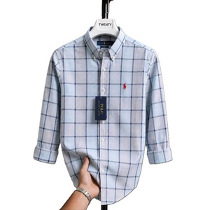 Casual <b>Shirt</b> <b>Short</b> <b>Sleeve</b> Button Checkered Pattern Adult Wear Knitted Fabric 100% Cotton Eco-Friendly Anti-Wrinkle Export BD - Product Image 3