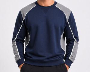 Sweat-shirt unisexe en molleton bordeaux à col rond et manches raglan, motif géométrique, pull tricoté, coupe classique, pour l'automne - Product Image 4