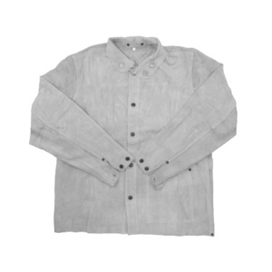 Veste de soudeur en cuir de vachette pleine fleur de qualité supérieure, vêtement de sécurité industriel, caractéristiques résistantes aux étincelles et au feu pour la protection corporelle - Product Image 6