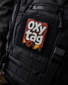 Patch en caoutchouc 3D Oxytag avec logo en relief et motif flèche, badge décoratif autocollant pour cadeaux, prix de gros, conception OEM - Product Image 6