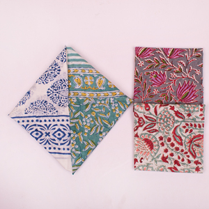 Pañuelo Cuadrado de Algodón Estampado Artesanal de Moda Sostenible de Lujo, Pañuelo Suave para Mujer para Actividades al Aire Libre - Product Image 3
