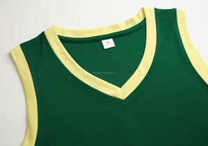 Nouveaux ensembles d'uniformes de basket-ball verts pour hommes, 100% polyester, respirants, protection UV, tenues d'entraînement - Product Image 2