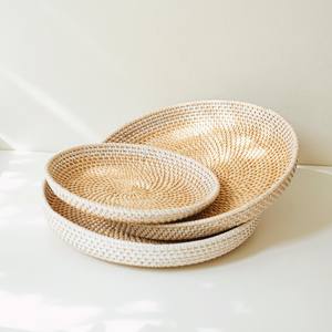 Plateaux de service en rotin naturel, livraison gratuite, prix pas cher - Product Image 3