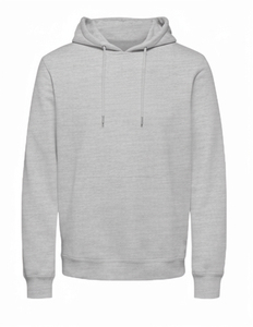 Sudadera con Capucha Personalizada para Hombre, Sudadera Informal Lisa, Color Gris Jaspeado Claro, Felpa - Product Image 5