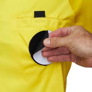 Custom Zip Up Soccer Referee Jersey Mens Football Referee Shirt Short Sleeve Uniform - Product Image 5
