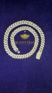 Cadena de eslabones cubanos con incrustaciones de moissanita de 10 mm de corte redondo, de alta demanda, para hombre, de plata de ley 925, joyería fina para fiestas de hip hop - Product Image 5