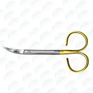 Tijeras de Disección Profesionales Reutilizables de Acero Inoxidable con Mango Dorado y Hoja Afilada para Uso Quirúrgico y Dental - Product Image 2