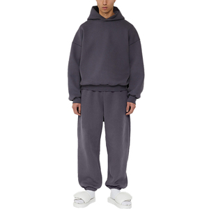 Conjunto Deportivo Unisex con Capucha, Color Sólido, Corte Holgado Informal, 100% Poliéster, Sudadera Larga, Pantalones para Correr, Transpirable para Invierno - Product Image 2