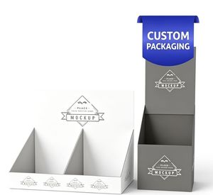 Custom Multi-Purpose Coated <b>Paper</b> Display Tray with Handle and UV Coating for Retail Merchandising and Storage Organizer OEM/ODM - Product Image 1