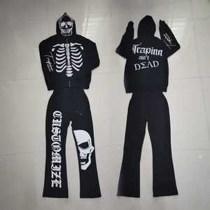 Survêtements d'hiver personnalisés imprimés pour hommes et femmes, légers, tricotés, 400 g/m², 100 % coton, écologiques, respirants, à capuche - Product Image 3