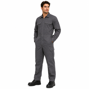 Custom Logo Mens Industrial Uniform Long Sleeve Cargo Pocket Workwear <b>Overall</b> Suit Protective Custom Mechanic Uniform - Product Image 5