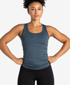 He She Wears Débardeur long tissé pour femme, couleur unie, col rond, séchage rapide, respirant, sportif et décontracté - Product Image 4
