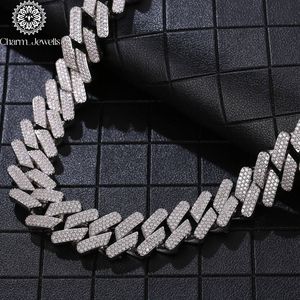 Collier unisexe Charm_Jewells en moissanite et perle d'eau douce, forme boule, coupe brillante, chaîne à maillons géométriques, argent 925, or 14 carats - Product Image 1