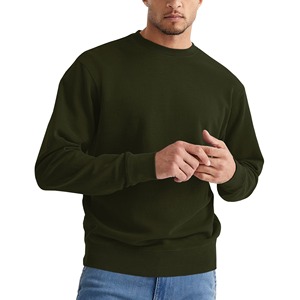 Sudadera Relevo para Hombre, Cuello Redondo, Diseño con Letras, Tejido Waffle Transpirable de Algodón, Estilo Casual Otoñal, Manga Larga, 300 Gramos - Product Image 4