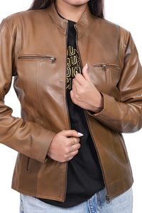 Chaqueta de Cuero Personalizada para Mujer, Producto de Alta Calidad Hecho a Medida, Chaqueta de Cuero para Mujer - Product Image 6