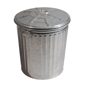 Contenedor de Basura Abierto de Acero Galvanizado con Pedal, Cubo Interior de Plástico, Estilo Clásico Ovalado, Duradero para Uso Interior/Exterior - Product Image 6