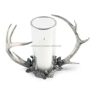 Porte-bougie en métal fait main contemporain, imprimé en typographie, forme personnalisée, qualité d'exportation pour la décoration de la maison moderne de Noël - Product Image 3