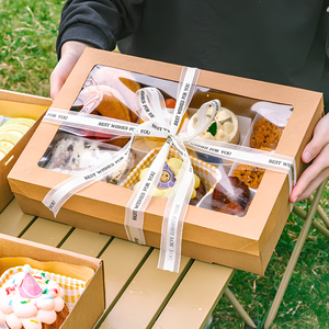 Custom Kraft Sushi Snack <b>Box</b> with <b>Large</b> Window Premium Takeaway Food <b>Gift</b> Packaging Wholesale - Product Image 3