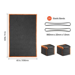 ผ้าห่มคลุมของย้ายบ้านขนาดใหญ่ 12 ผืน 72 x 40 นิ้ว ผ้าไม่ทออย่างหนา บุด้วยใยฝ้าย น้ำหนัก 32 ปอนด์/ดัน สำหรับคลุมเฟอร์นิเจอร์ - Product Image 5