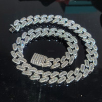 Collier maille cubaine Miami en or rose, serti clos de moissanite, chaîne corde, personnalisé pour rappeurs, en or massif 14K, certifié, pour les amateurs de tendances