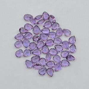 7x10mm naturel brésilien améthyste à facettes poire coupe pierre précieuse en vrac couleur claire améthyste en vrac bijoux approvisionnement à un prix raisonnable - Product Image 3