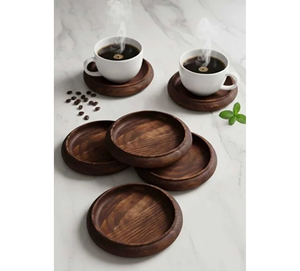 Wood Coaster Table Decorative Table Accessory Household Crafts Wood Coaster At Lowest Price - Product Image 2