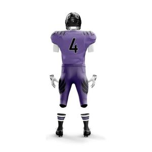 Uniformes de football américain violet royal foncé les plus vendus, uniformes d'équipe respirants de haute qualité à double couture - Product Image 3