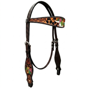 Têtière de cheval en cuir de haute qualité, design personnalisé, style western, ornée de perles, pour l'équitation, disponible en plusieurs couleurs - Product Image 3