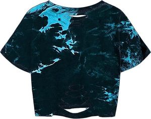 <b>Women</b> Casual Summer Loose Eco-Friendly Crop <b>Top</b> Short Sleeve Crewneck T-Shirt - Product Image 2