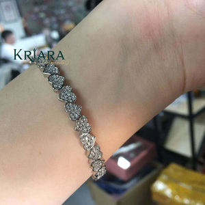 กำไลเพชรทรงหัวใจเพาะเลี้ยงในห้องปฏิบัติการ ชุบทอง 18K เงินแท้ 925 หรูหรา สำหรับทุกเพศ ใส่ได้ทุกวัน เพชรสีขาว D - Product Image 4